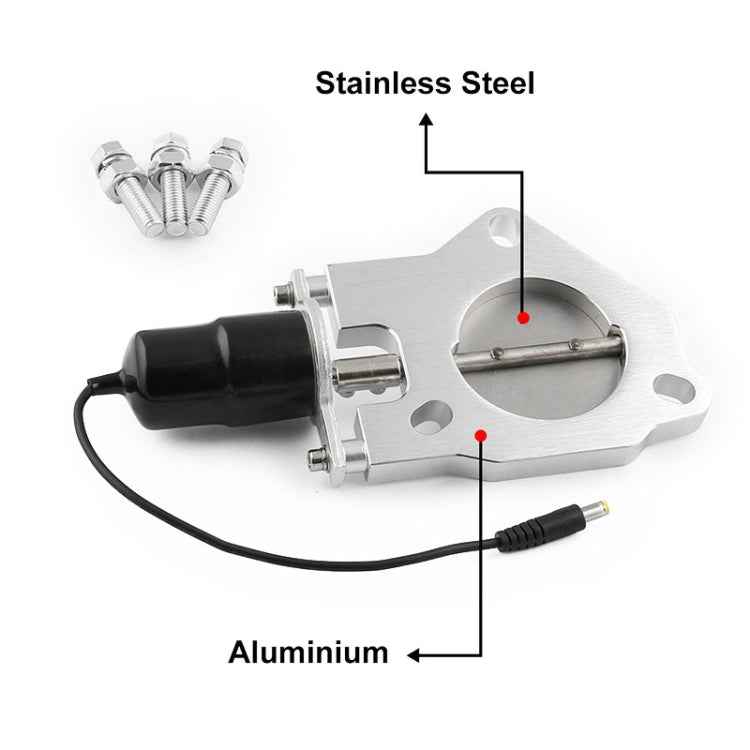 Universal Car 2.5 inch Stainless Steel Racing Electric Exhaust Cutout Valves Control Motor Kit