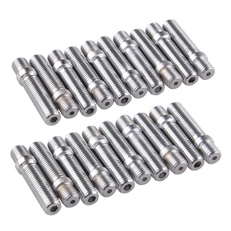 20 PCS 5.8cm Universal Car Modification Extended Wheels Stud Conversion M14x1.25 to M12x1.5 Screw Adapter LN032 LN033 LN044, 5.8cm M14x1.25 to M12x1.5