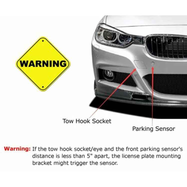Car Front Bumper Tow Hook License Plate Mounting Bracket Holder for BMW F Series
