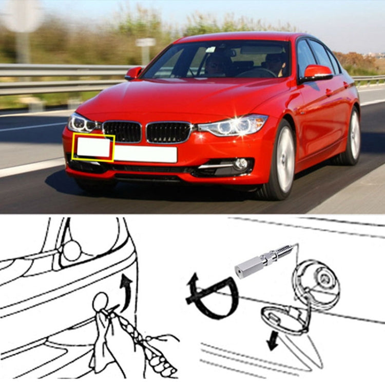 Car Front Bumper Tow Hook License Plate Mounting Bracket Holder for Mitsubishi Lancer-ex, For Mitsubishi Lancer-ex