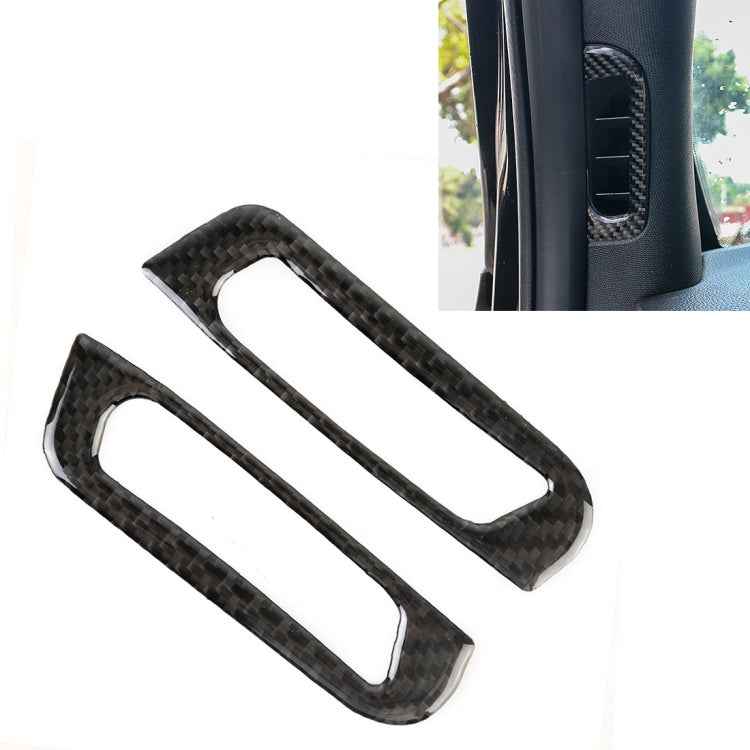 2 PCS Car A Column Air Outlet Carbon Fiber Decorative Sticker for Jeep Grand Cherokee
