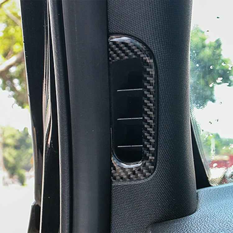 2 PCS Car A Column Air Outlet Carbon Fiber Decorative Sticker for Jeep Grand Cherokee