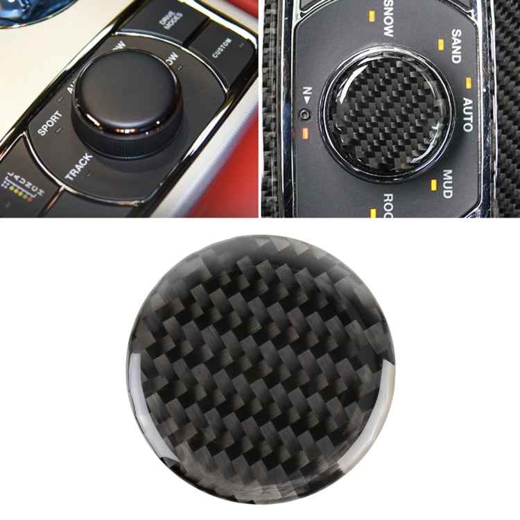 Car Water Cup Rotate Button Panel Carbon Fiber Decorative Sticker for Jeep Grand Cherokee 2014-2018