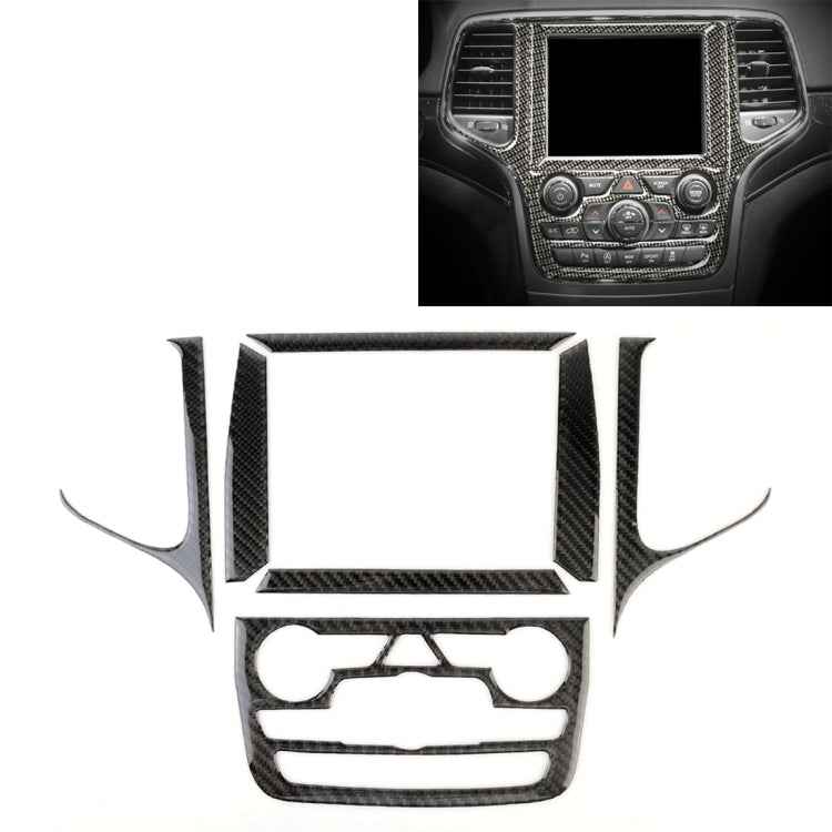 Car Central Control Navigation Carbon Fiber Decorative Sticker for Jeep Grand Cherokee 2011-2017