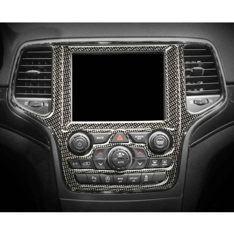 Car Central Control Navigation Carbon Fiber Decorative Sticker for Jeep Grand Cherokee 2011-2017