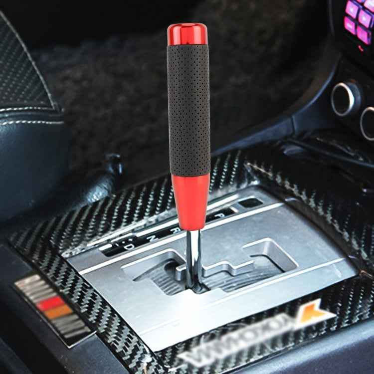 Metal Leather Long Column Car Shift Knob, Size: 18x3.3cm