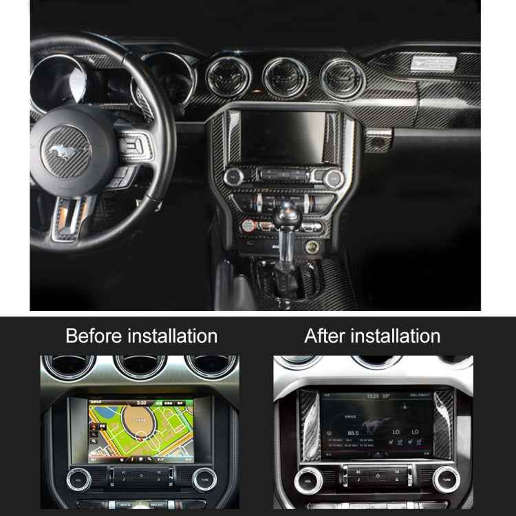 2 PCS Car Central Display Panel Decorative Sticker for Ford Mustang 2015-2020