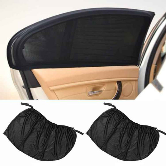 2 PCS Car Shade Block Car Sun Block Window Gauze Shading Net Side Blocking Cover Sun Net Sandbags Side Window Sunshade Cover, Size: 92*54cm