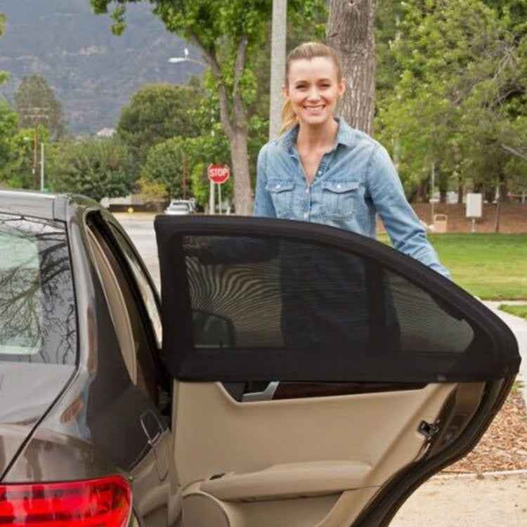 2 PCS Car Shade Block Car Sun Block Window Gauze Shading Net Side Blocking Cover Sun Net Sandbags Side Window Sunshade Cover, Size: 92*54cm