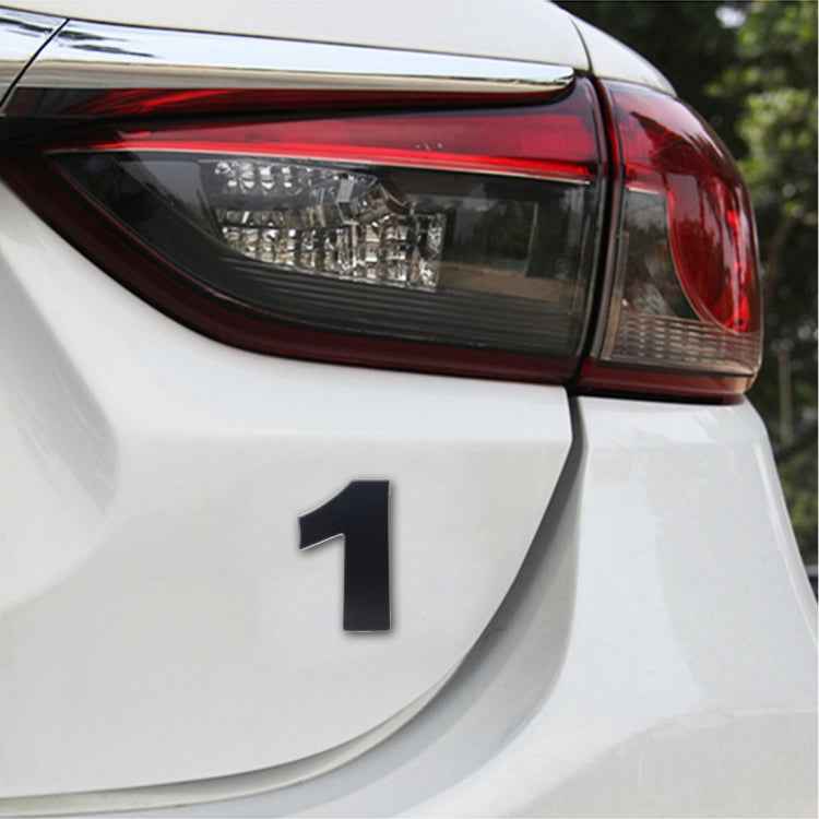 Car Vehicle Badge Emblem 3D Number One Self-adhesive Sticker Decal, Size: 3.6*4.5*0.5cm