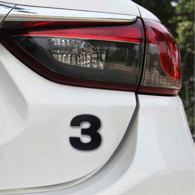 Car Vehicle Badge Emblem 3D Number One Self-adhesive Sticker Decal, Size: 3.6*4.5*0.5cm