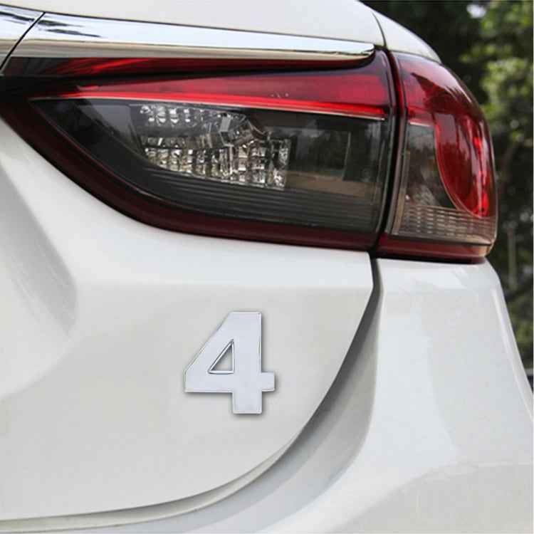 Car Vehicle Badge Emblem 3D Number One Self-adhesive Sticker Decal, Size: 3.6*4.5*0.5cm