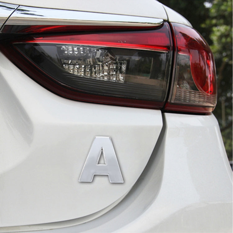 Car Vehicle Badge Emblem 3D English Letter Self-adhesive Sticker Decal, Size: 4.5*4.5*0.5cm, Q, G, R, H, S, I, T, A, J, U, Y, K, V, Z, L, W, B, M, X, C, N, D, O, E, P, F