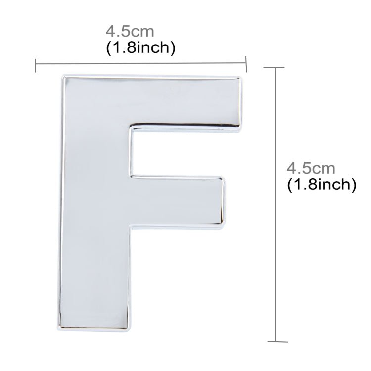 Car Vehicle Badge Emblem 3D English Letter Self-adhesive Sticker Decal, Size: 4.5*4.5*0.5cm, F, Q, G, R, H, S, I, T, A, J, U, Y, K, V, Z, L, W, B, M, X, C, N, D, O, E, P