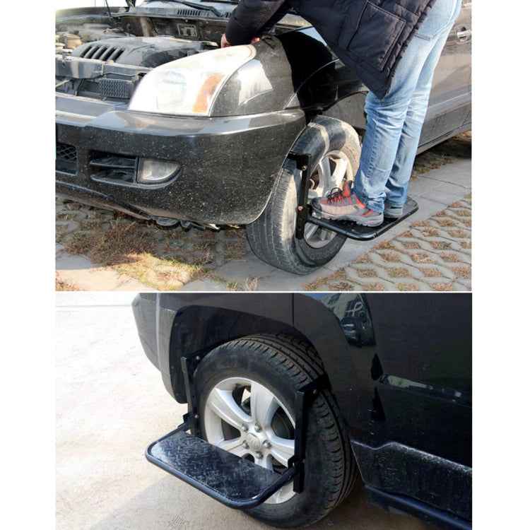 Portable Folding Car Stairs Tyre Mount Steps Ladder for Pickup Trucks, Truck, SUV