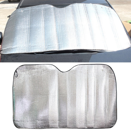 Parasol de aluminio plateado para parabrisas de coche, protector solar para ventana delantera, protección UV, tamaño: 220 x 80 cm
