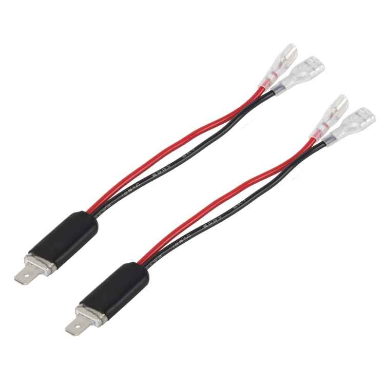 2 PCS Universal H1 Conversion Bulb Harness Wire Plugs Power Wire Adapter Connectors, H1 Wire 1