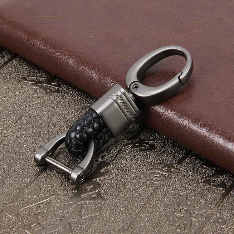 Weaving Band Metal Car Key Ring Braided Belt Key Chain