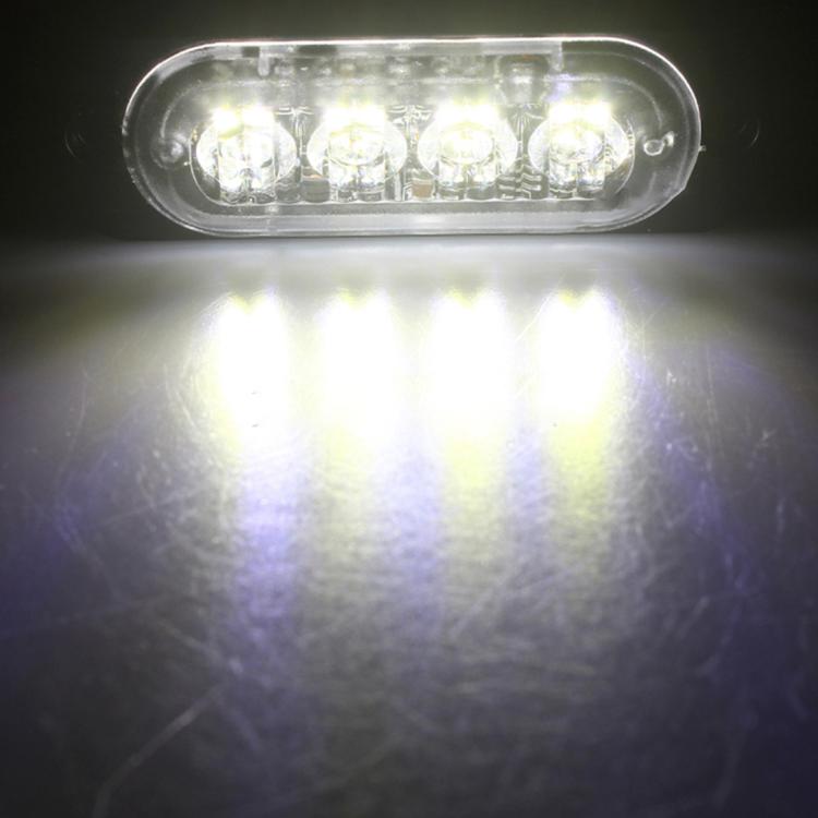 DC 12V-24V 2W 6LEDs SMD-2835 Lamps 17 Flash Patterns 3 Lines Car Flash Lamp Waterproof Car Truck Emergency Strobe Flash Warning Light, Cable Length: 90cm, 6LEDs