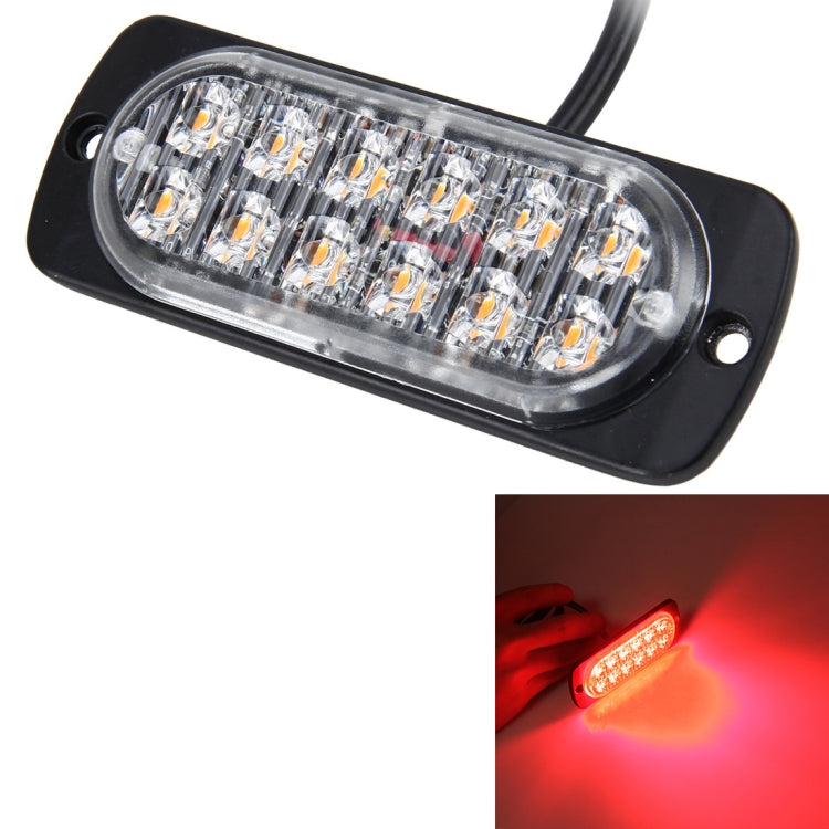 DC 12V-24V 2W 12LEDs SMD-2835 Lamps 17 Flash Patterns 3 Lines Car Flash Lamp Waterproof Car Truck Emergency Strobe Flash Warning Light, Cable Length: 90cm, 12LEDs