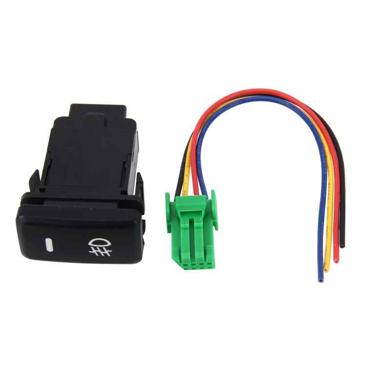 Car Fog Light Lamp Indicator 5 PIN On and Off Button Switch Control 4 Cable Auto Car Fog Light 5 Pin Switch On-Off Button Switch for Toyota, Large Size: 6*2.8*1.7cm