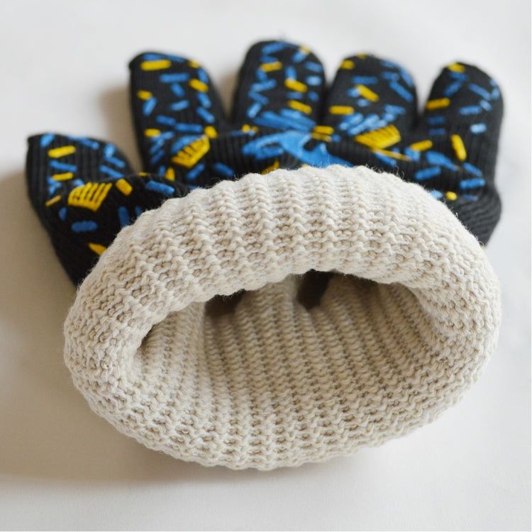 Silicone Cotton Microwave Kitchen Cooking Protective Gloves, High Temperature Resistance: 500 Degree C, Length: 32cm, Deyan Red Stripe, Deyan