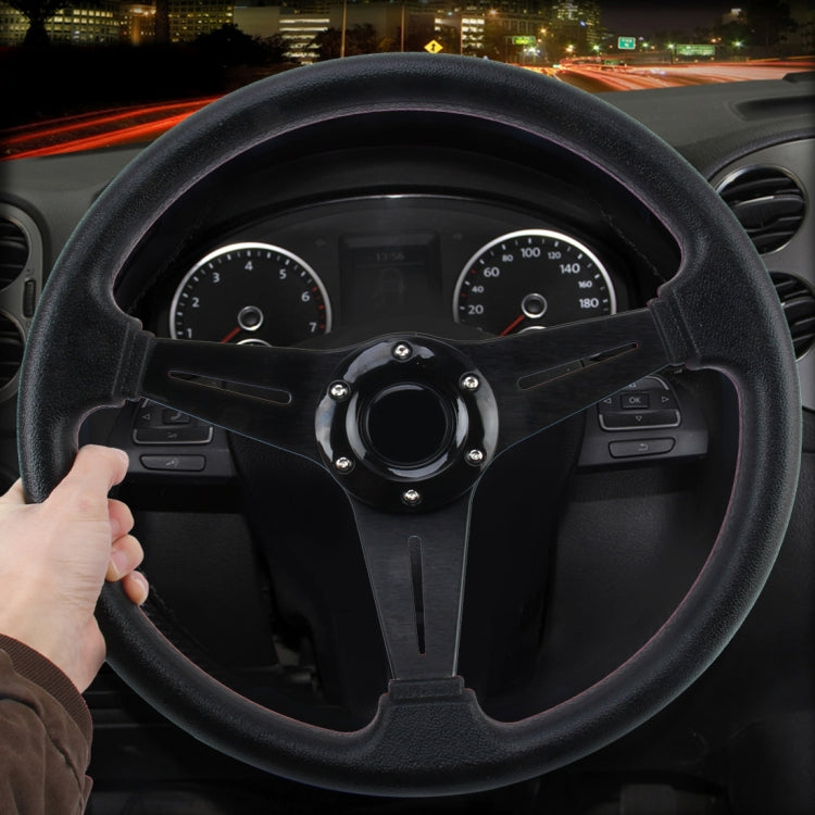 35cm PU Racing Sport Hand Wheel Car Modified Steering Wheel