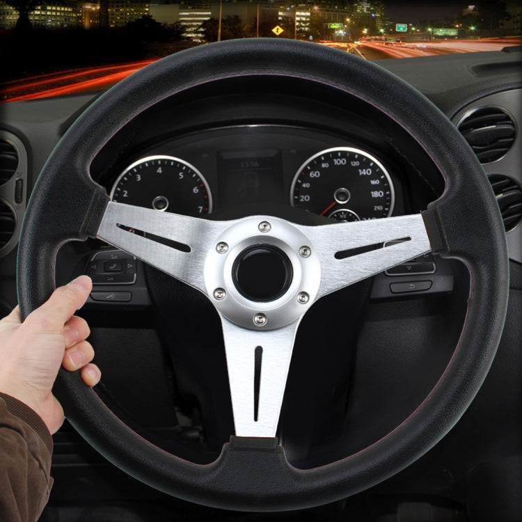 35cm PU Racing Sport Hand Wheel Car Modified Steering Wheel