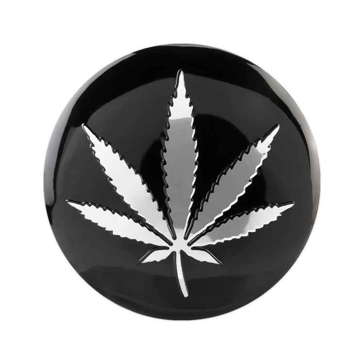 4 PCS Car-Styling Silver Leaves Pattern Metal Wheel Hub Decorative Sticker, Diameter: 5.8cm