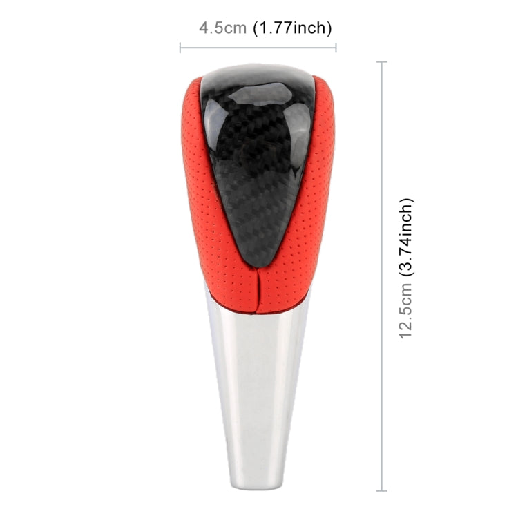 Universal High Carbon Fiber Texture Leather Hole Pattern Car Gear Shift Knob Modified Shifter Lever Knob