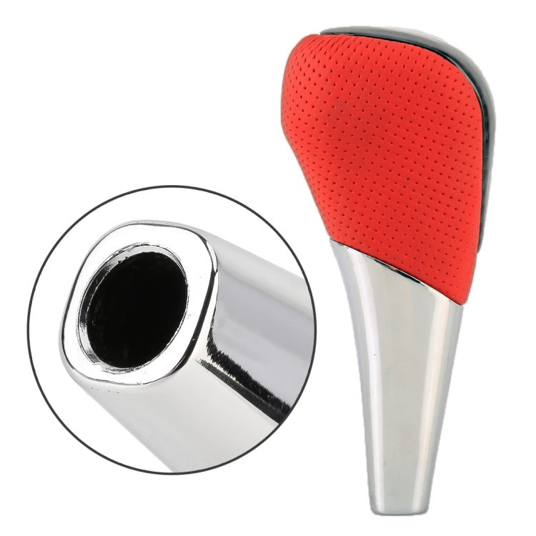 Universal High Carbon Fiber Texture Leather Hole Pattern Car Gear Shift Knob Modified Shifter Lever Knob