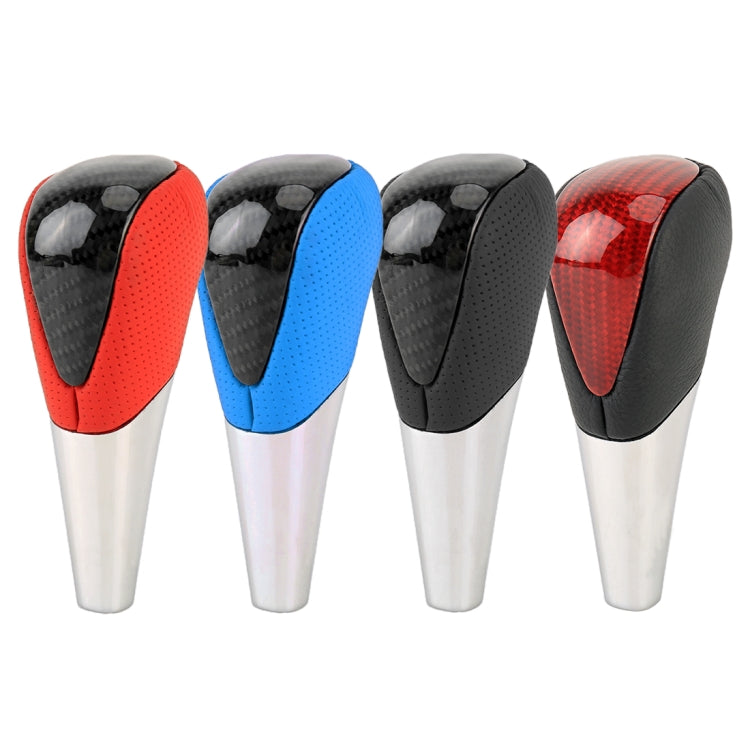 Universal High Carbon Fiber Texture Leather Hole Pattern Car Gear Shift Knob Modified Shifter Lever Knob, CMS3610A, CMS3610B, CMS3610C, CMS3610D