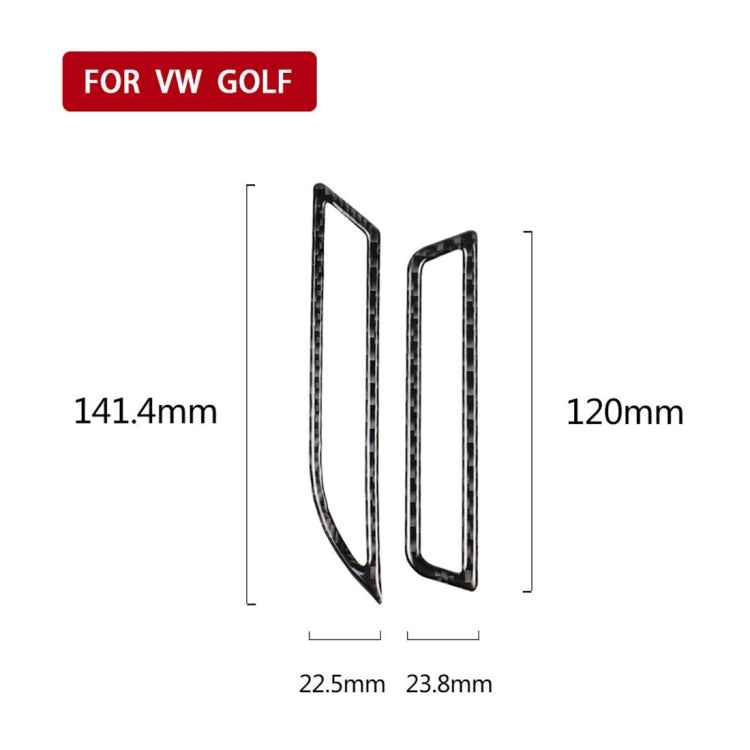 Car Carbon Fiber Air Outlet Decorative Sticker for Volkswagen Golf 7 2013-2017, Left Drive