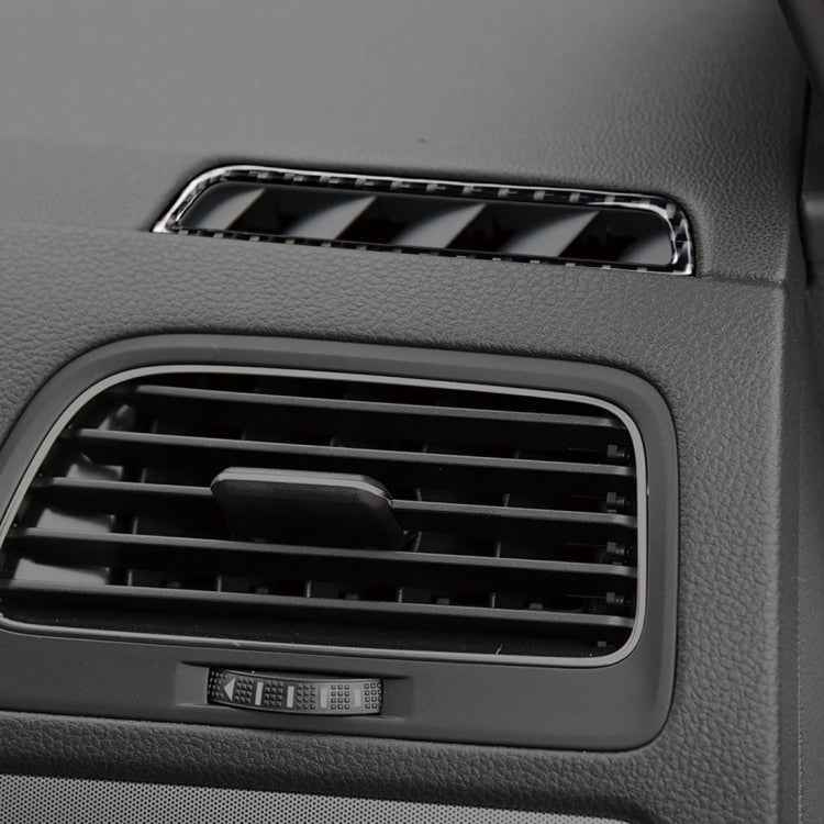 Car Carbon Fiber Air Outlet Decorative Sticker for Volkswagen Golf 7 2013-2017, Left Drive
