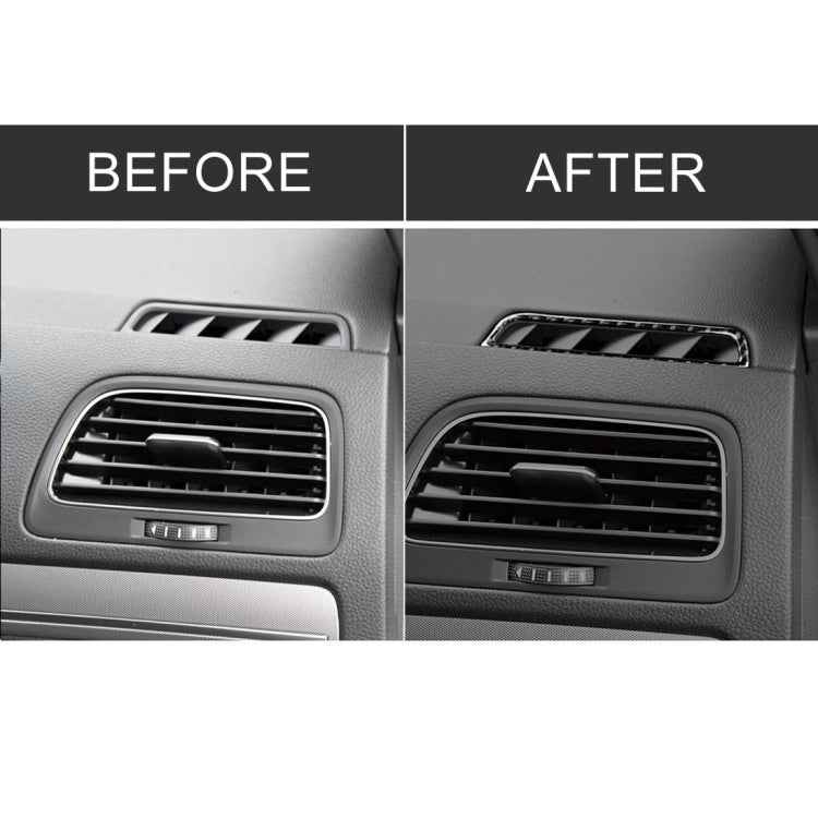 Car Carbon Fiber Air Outlet Decorative Sticker for Volkswagen Golf 7 2013-2017, Left Drive