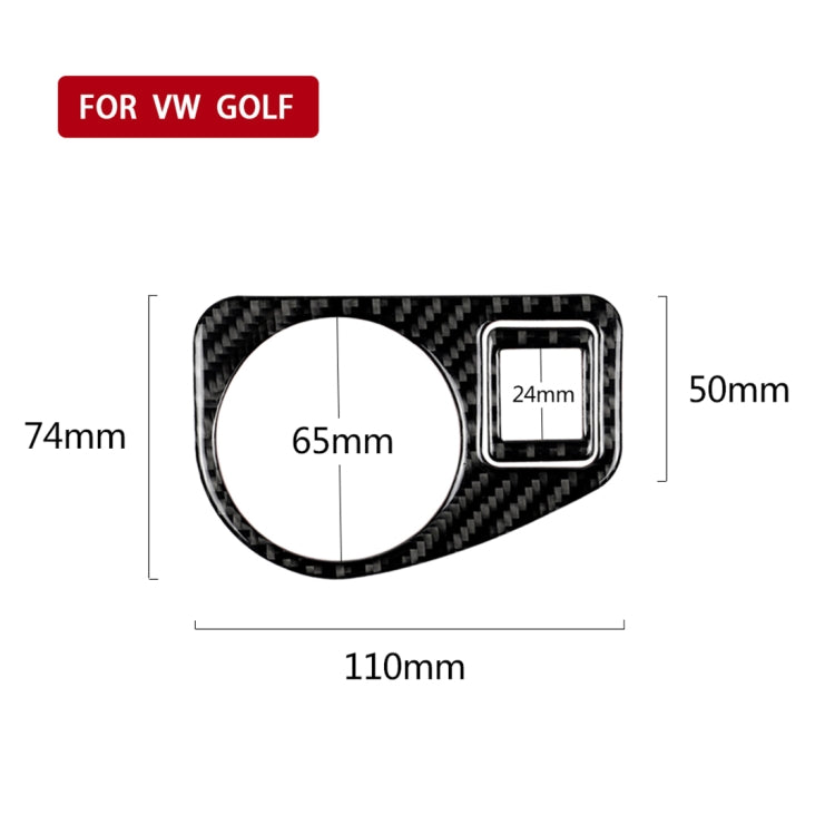 Car Carbon Fiber Headlight Switch Panel Decorative Sticker for Volkswagen Golf 7 2013-2017, Left Drive