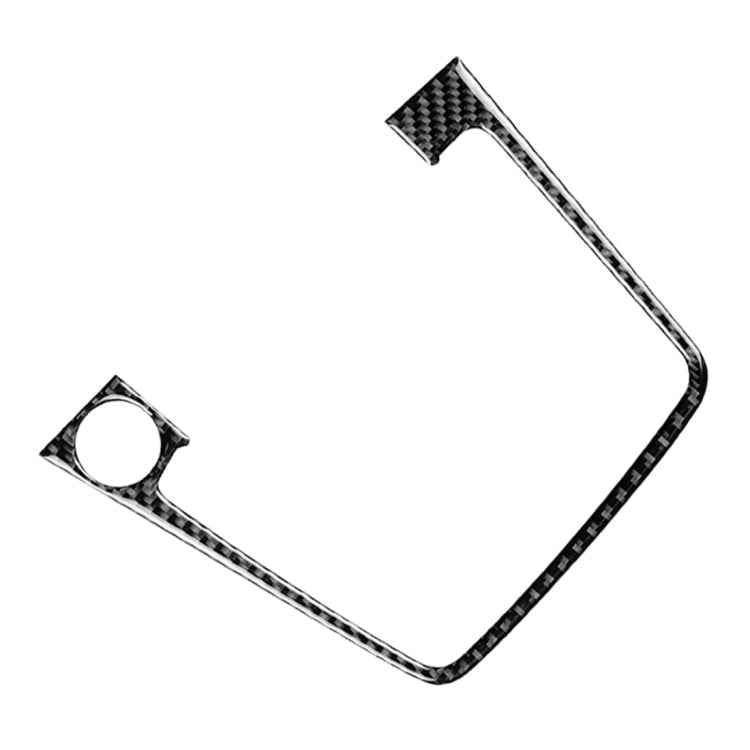 Car Carbon Fiber Gear Position Panel Frame Decorative Sticker for Volkswagen Golf 7 2013-2017, with Hole and Start and Stop, Left Drive