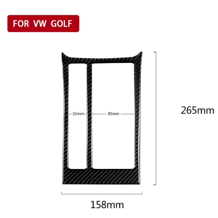 Car Carbon Fiber Water Cup Panel Decorative Sticker for Volkswagen Golf 7 2013-2017, Left Drive