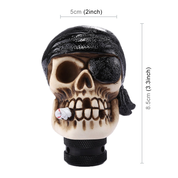 Pirate Skull Shaped Universal Vehicle Car Shifter Cover Manual Automatic Gear Shift Knob, Pirate Skull(Black), Pirate Skull(Red), Pirate Skull(White)