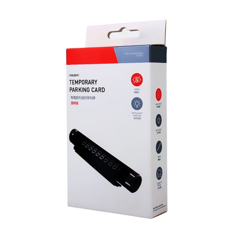 Hidden Rotatable Magnetic Phone Number Card Plate Temporary Parking Car Sticker