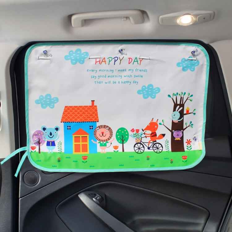 Car Large Rear Window Sunscreen Insulation Window Sunshade Cover, Size: 70*50cm, Small Cloud, Camping, Happy Time, Pink Bus, Happy School Bus, Magic World, Moon Baby, Waterpark, House, Mustache, Rocket, Little Pirate