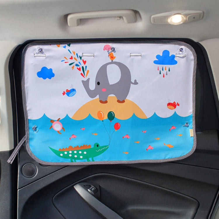 Car Large Rear Window Sunscreen Insulation Window Sunshade Cover, Size: 70*50cm, Rocket, Little Pirate, Small Cloud, Camping, Happy Time, Pink Bus, Happy School Bus, Magic World, Moon Baby, Waterpark, House, Mustache