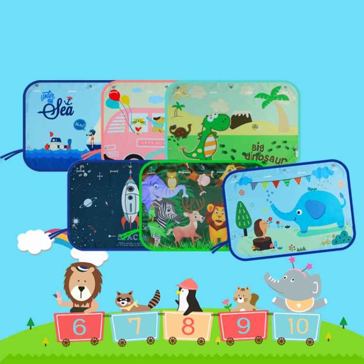 Car Large Rear Window Sunscreen Insulation Window Sunshade Cover, Size: 70*50cm, Small Cloud, Camping, Happy Time, Pink Bus, Happy School Bus, Magic World, Moon Baby, Waterpark, House, Mustache, Rocket, Little Pirate