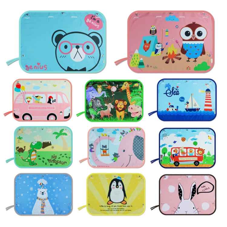 Car Large Rear Window Sunscreen Insulation Window Sunshade Cover, Size: 70*50cm, Small Cloud, Camping, Happy Time, Pink Bus, Happy School Bus, Magic World, Moon Baby, Waterpark, House, Mustache, Rocket, Little Pirate