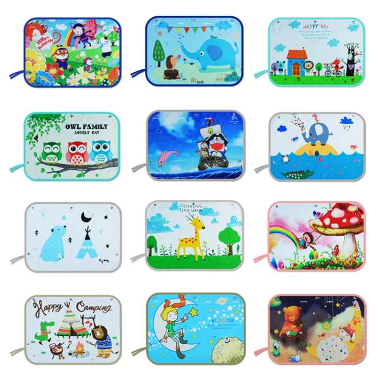 Car Large Rear Window Sunscreen Insulation Window Sunshade Cover, Size: 70*50cm, Small Cloud, Camping, Happy Time, Pink Bus, Happy School Bus, Magic World, Moon Baby, Waterpark, House, Mustache, Rocket, Little Pirate