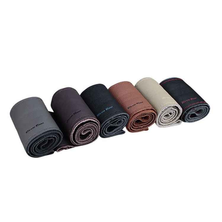 Car Universal Genuine Leather Hand-stitched Steering Wheel Cover
