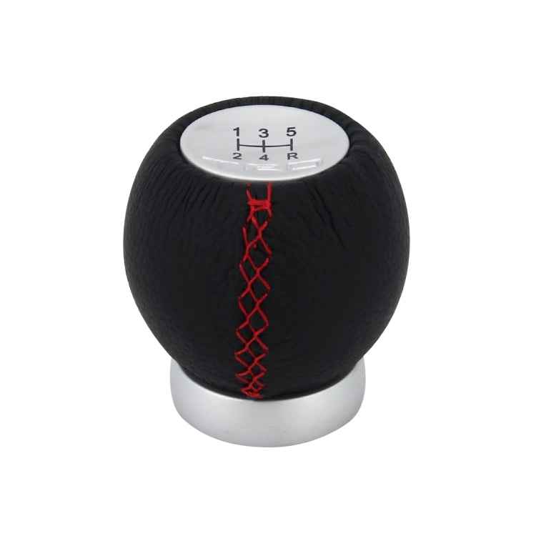 Universal Car Modified Shifter Black Leather Lever Manual 5-Speed Gear Shift Knob Adapter