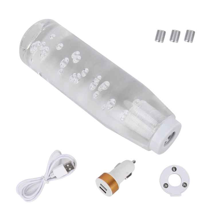 Universal Car Truck Transparent Bubble Colors LED Light Shift Knob Gear Lever Shifter, Length: 15cm