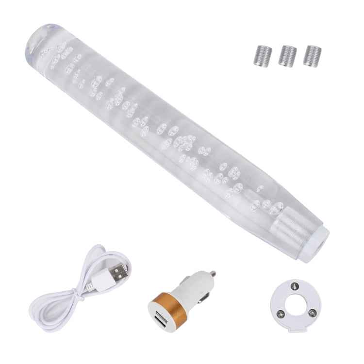 Universal Car Truck Transparent Bubble Colors LED Light Shift Knob Gear Lever Shifter, Length: 30cm