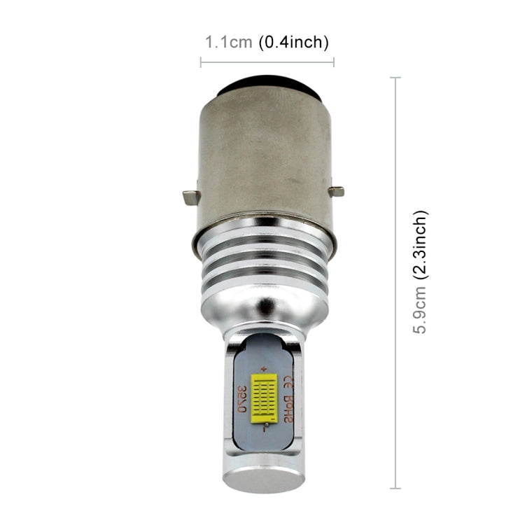 H6/BA20D 1000LM 72W 6000K White Light 2-LED 3570 Bulbs Motorcycle Headlights, DC 12-24V, H6/BA20D